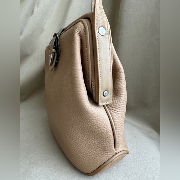 Gucci Vintage Rare Blush Pebbled Leather Crossbody Knight Charm Purse Mini Bag - Picture 10 of 14